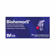 Biohemoril, 2 g, czopki przeciw hemoroidom, 10 sztuk