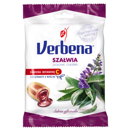 Cukierki Verbena z wit.C szałwia, 60 g - zdjęcie produktu