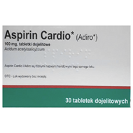 Aspirin Cardio 100 mg, 30 tabletek (import równoległy Medezin)