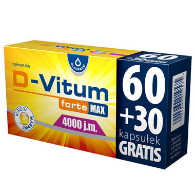 D-Vitum Forte Max 4000 j.m., kapsułki z witaminą D