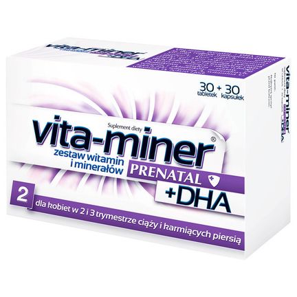 Acti Vita-miner Prenatal DHA, 30 tabletek + 30 kapsułek - zdjęcie produktu