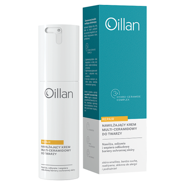 Oillan Repair, krem do twarzy nawilżający, multi-ceramidowy, 50 ml